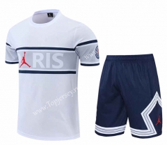 2022-2023 Jordan PSG White Thailand Training Soccer Uniform-4627