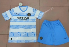 2022-2023 Classic Version Manchester City Home Blue&White Soccer Uniform-718