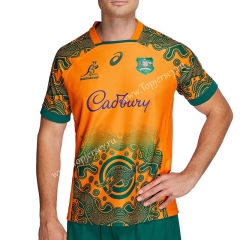 2022-2023 Australia Orange&Green Thailand Rugby Shirt