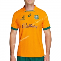 2022-2023 Australia Home Yellow Thailand Rugby Shirt
