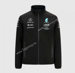 2022 Mercedes Black Black Formula One Racing Jacket