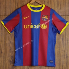 Retro Version 10-11 Barcelona Home Red&Blue Thailand Soccer Jersey AAA-SL