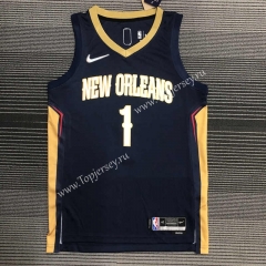 75th Anniversary New Orleans Pelicans Black #1 NBA Jersey-311