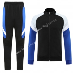 Black&Blue Thailand Soccer Jacket Uniform-LHNJ01