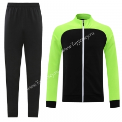 Black&Green Thailand Soccer Jacket Uniform-LHNJ01