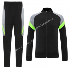 Black&Gray Thailand Soccer Jacket Uniform-LHNJ01