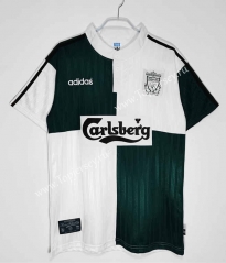 Retro Version 95-96 Liverpool Away White&Green Thailand Soccer Jersey AAA-C1046