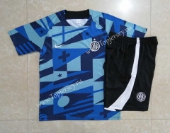 2022-2023 Inter Milan Blue Short-sleeved Thailand Soccer Tracksuit-815