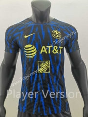 Player Version 2022-2023 Club America Away Blue&Black Thailand Soccer Jersey AAA-888