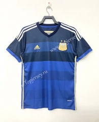 Retro Version 2014 Argentina Away Blue Thailand Soccer Jersey AAA-811