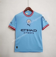 2022-2023 Correct Version Manchester City Home Blue Thailand Soccer Jersey AAA-817