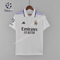 （S-4XL）2022-2023 Champions League Real Madrid Home White Thailand Soccer Jersey AAA