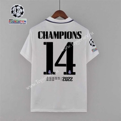 （S-4XL）2022-2023 Real Madrid Home White  (Champions  #14) Thailand Soccer Jersey AAA