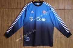 Retro Version 2002 Bayern München Goalkeeper Blue LS Thailand Soccer Jersey AAA-SL