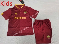 2022-2023 Roma Home Red Kids/Youth Soccer Uniform-507