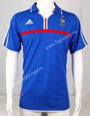 Retro Version 2000 France Home Blue Thailand Soccer Jersey AAA-503