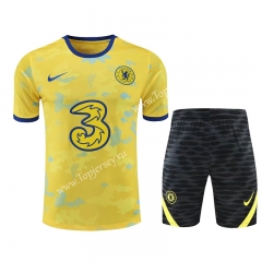 2022-2023 Chelsea Yellow Thailand Training Soccer Uniform-4627