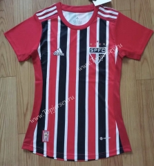 2022-2023 Sao Paulo Futebol Away Red&Black Thailand Women Soccer Jersey AAA-708