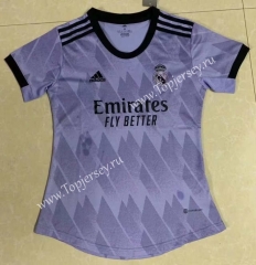 2022-2023 Real Madrid Away Purple Thailand Women Soccer Jersey AAA-708