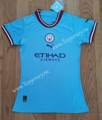 2022-2023 Manchester City Home Blue Women Thailand Soccer Jersey AAA-708