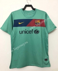 Retro Version 10-11 Barcelona Away Green Thailand Soccer Jersey AAA-811