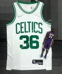 75th Anniversary Boston Celtics White #36 NBA Jersey-311