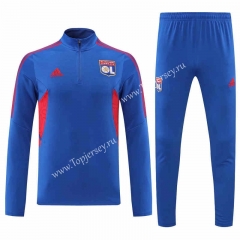 2022-2023 Olympique Lyonnais Camouflage Blue Thailand Soccer Tracksuit-4627