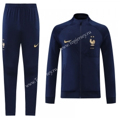2022-2023 France Royal Blue Thailand Soccer Jacket Uniform-LH