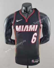 75th Anniversary Miami Heat Black #6 NBA Jersey-SN