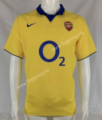 Retro Version 2003-2005 Arsenal Away Yellow Thailand Soccer Jersey AAA-503