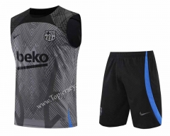 2022-2023 Barcelona Gray Thailand Soccer Vest Uniform-4627