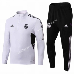 2022-2023 Real Madrid White Thailand Soccer Tracksuit-411