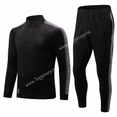 2022-2023 Special Version Manchester United Black Thailand Soccer Tracksuit-411