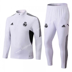 2022-2023 Real Madrid White Thailand Soccer Tracksuit-411