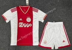 2022-2023 Ajax Home Red&White Soccer Uniform-GB