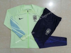 2022-2023 Brazil Light Green Thailand Soccer Jacket Uniform -815