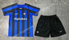 2022-2023 Inter Milan Home Blue&Black Soccer Uniform-6748