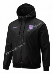 2022-2023 Barcelona Black Trench Coats With Hat-815