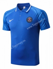 2022-2023 PSG Camouflage Blue Thailand Polo Shirt-815