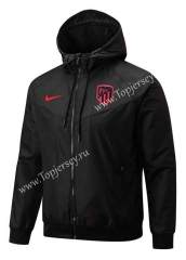 2022-2023 Atletico Madrid Black Trench Coats With Hat-815