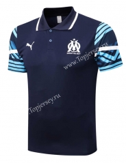 2022-2023 Olympique de Marseille Royal Blue Thailand Polo Shirt-815