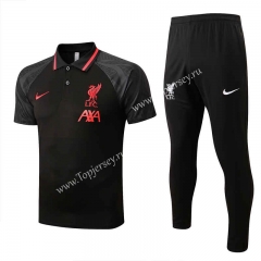 2022-2023 Liverpool Black Thailand Polo Uniform-815