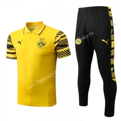 2022-2023 Borussia Dortmund Yellow Thailand Polo Uniform-815
