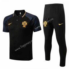 2022-2023 Portugal Black Thailand Polo Uniform-815