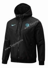 2022-2023 Inter Milan Black Trench Coats With Hat-815