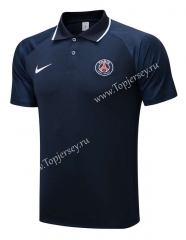 2022-2023 PSG Royal Blue Thailand Polo Shirt-815