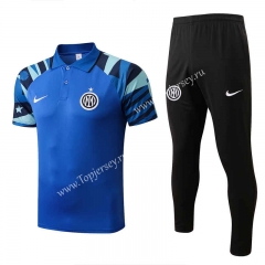 2022-2023 Inter Milan Camouflage Blue Thailand Polo Uniform-815