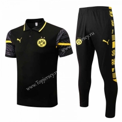 2022-2023 Borussia Dortmund Black Thailand Polo Uniform-815