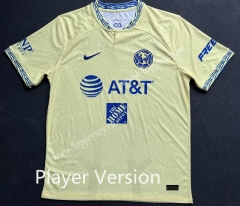 Player Version 2022-2023 Club America Home Yellow Thailand Soccer Jersey AAA-912