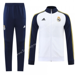 2022-2023 Real Madrid White Thailand Soccer Jacket Uniform-LH